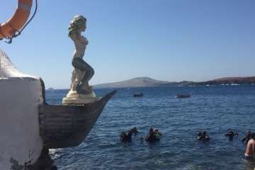 Nueva limpieza de los fondos marinos de Tufia (Foto TA)